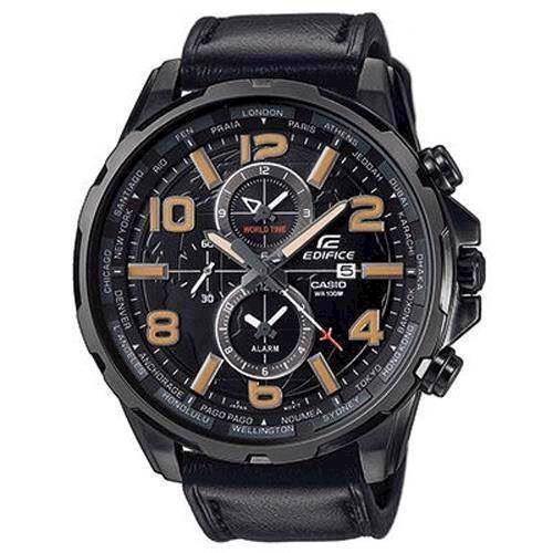 Image of IP sort stål Edifice quartz multifunktion (5473) herre ur fra Casio